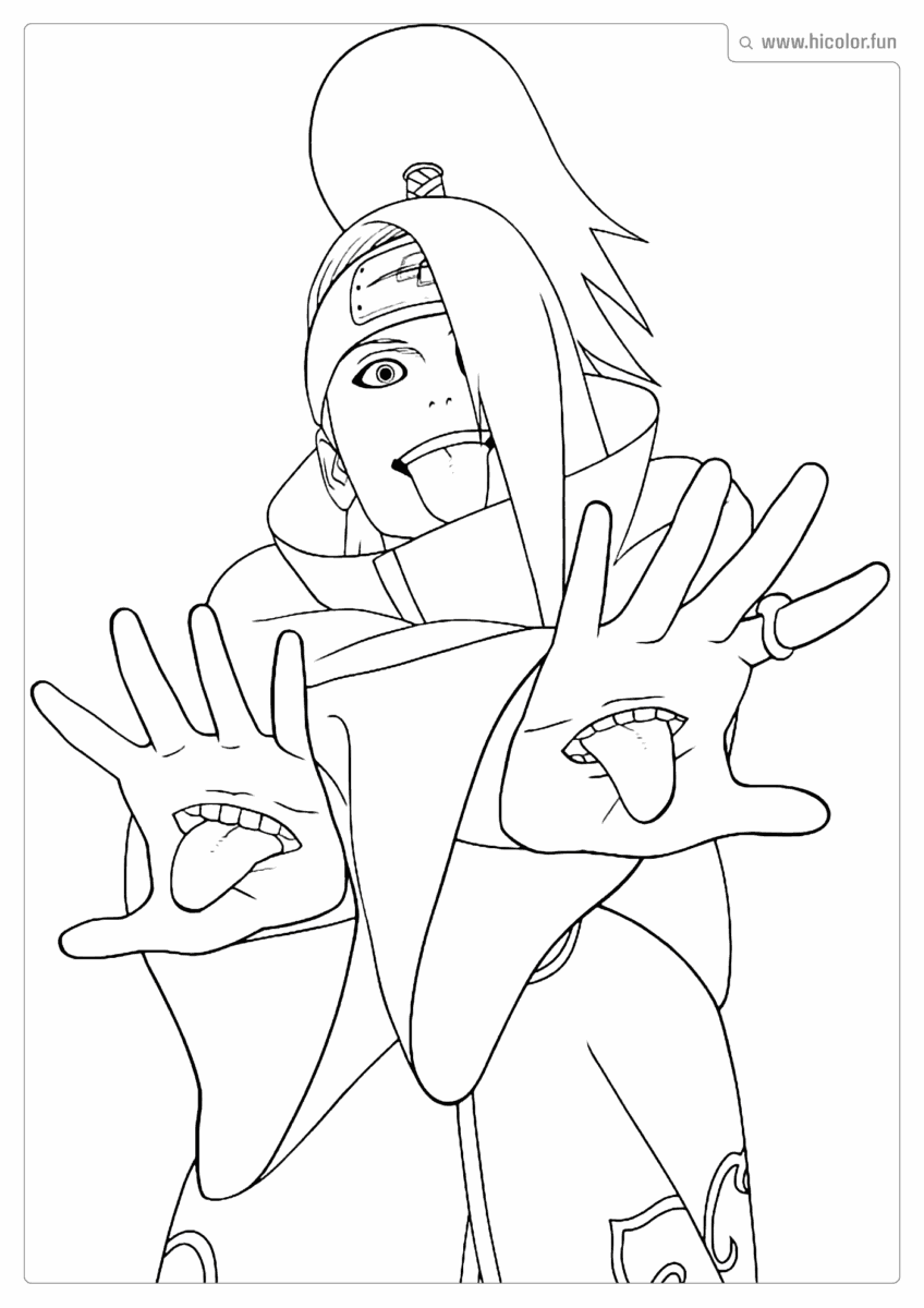 AKATSUKI PARA IMPRIMIR E COLORIR