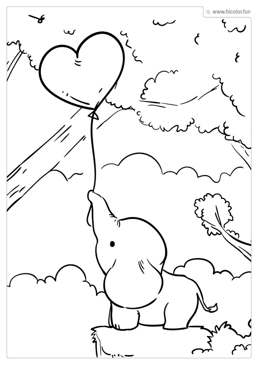 ANIMAIS PARA COLORIR ELEFANTE