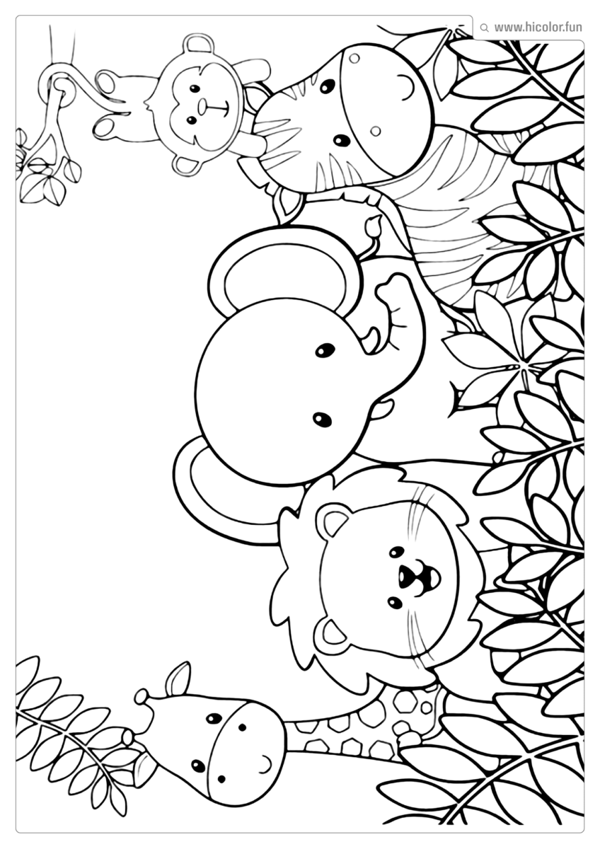 ANIMAIS SAFáRI PARA IMPRIMIR E COLORIR