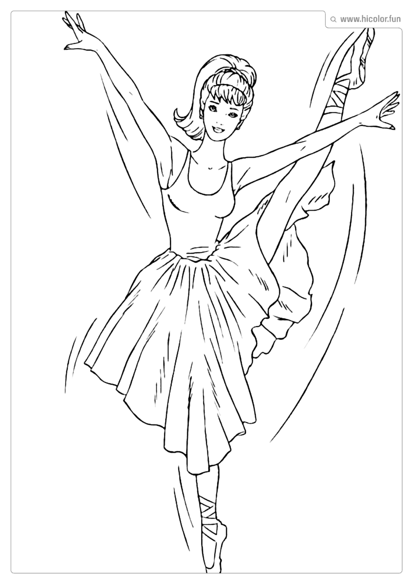 BARBIE BAILARINA PARA COLORIR