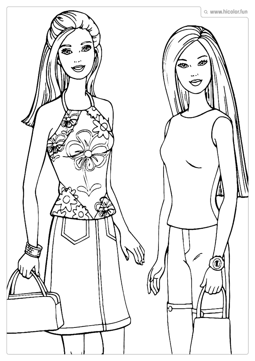 BARBIE COLORIR E IMPRIMIR