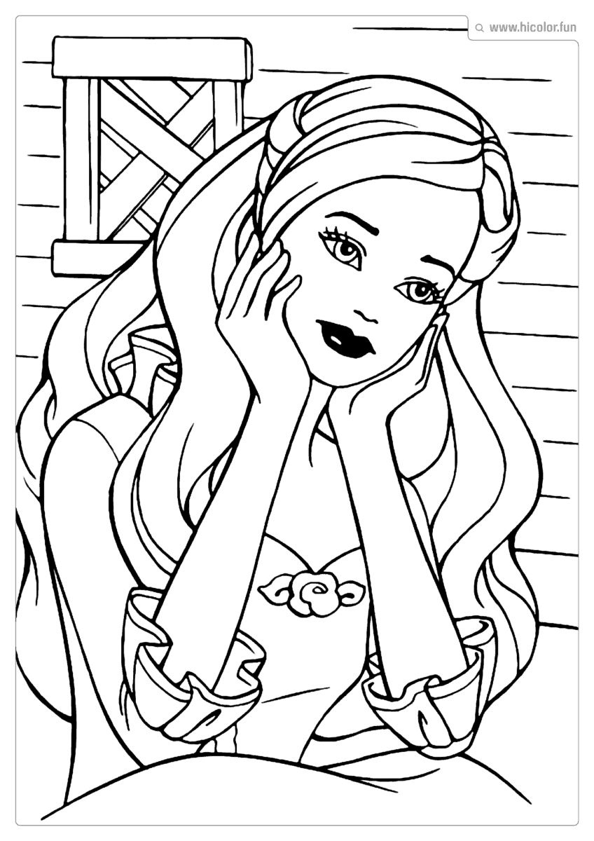 BARBIE DESENHO PARA COLORI