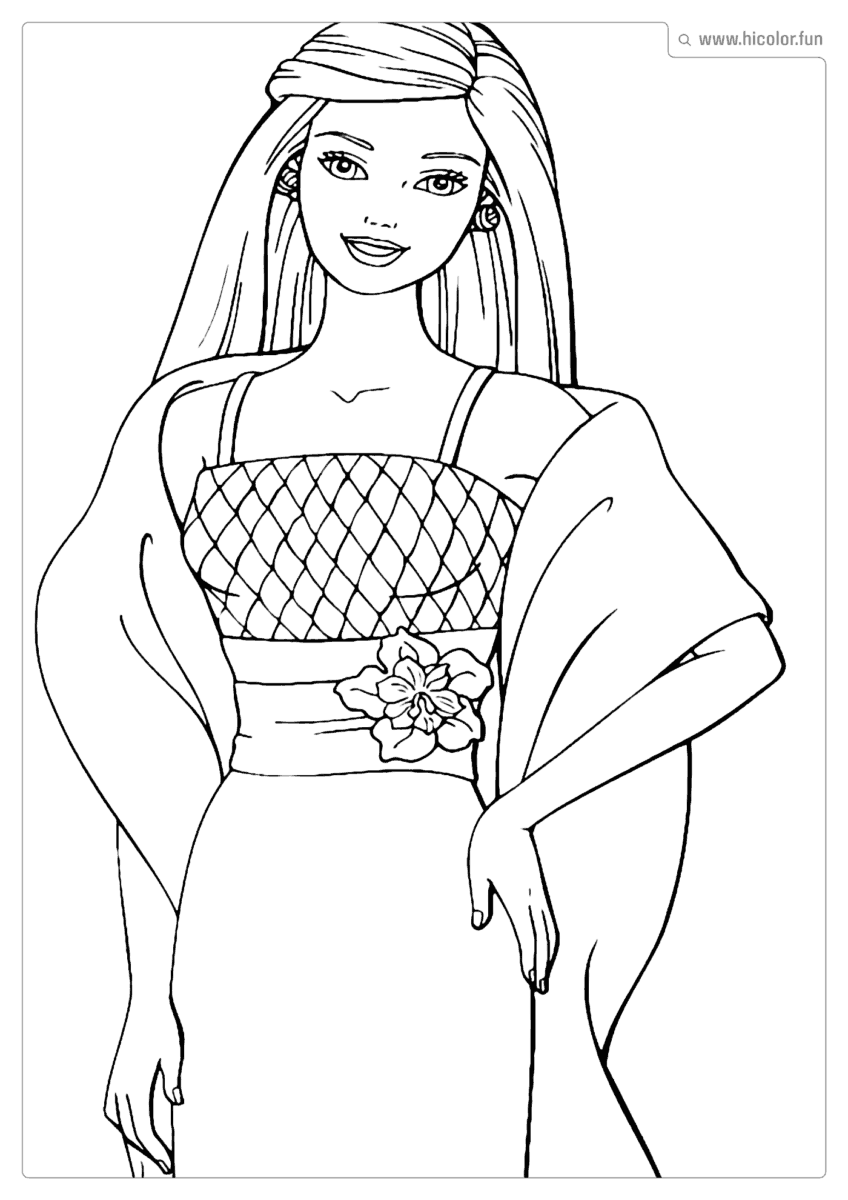 BARBIE DESENHO PARA PINTAR
