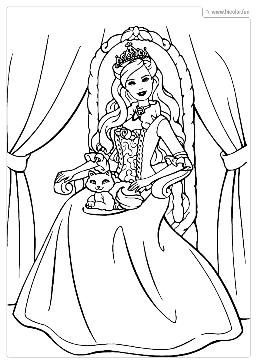 BARBIE DESENHO PINTAR