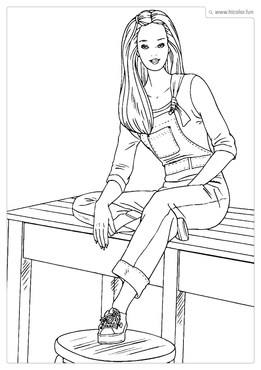 BARBIE PARA COLORIR E IMPRIMIR