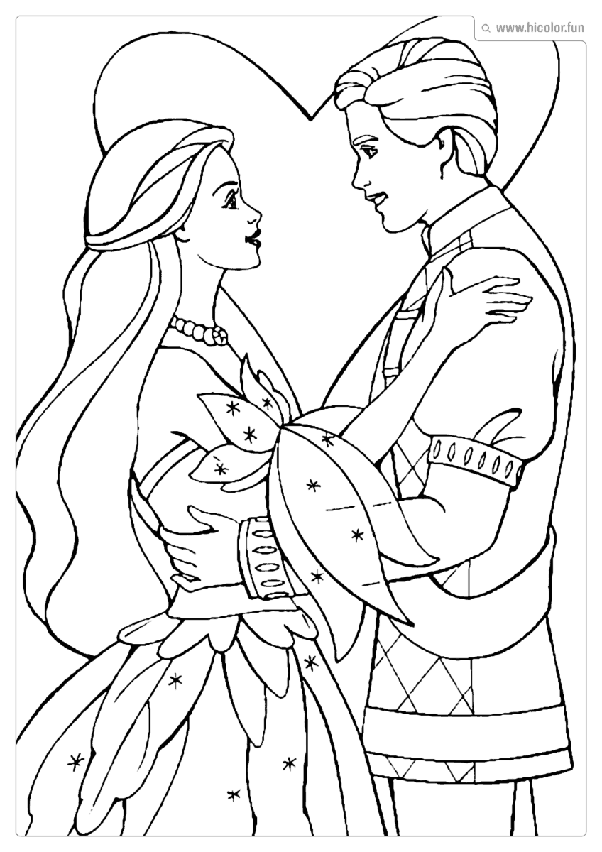 BARBIE PRINCESA PARA COLORIR