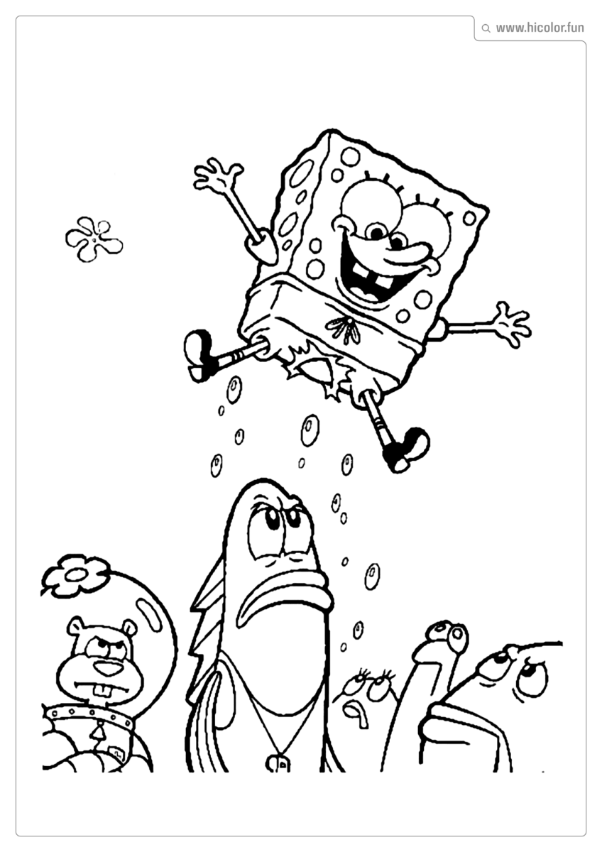 BOB ESPONJA DESENHO PARA COLORI