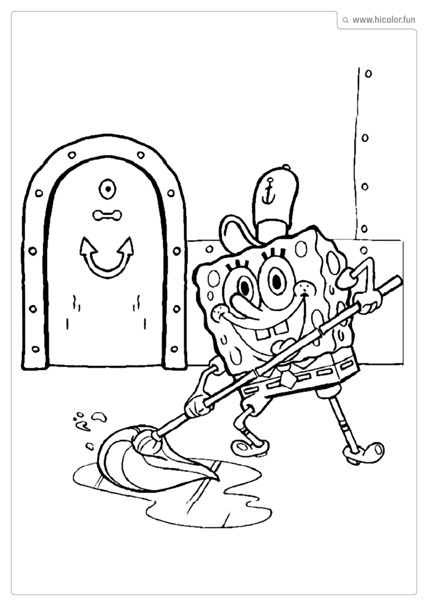 BOB ESPONJA DESENHO PARA PINTAR