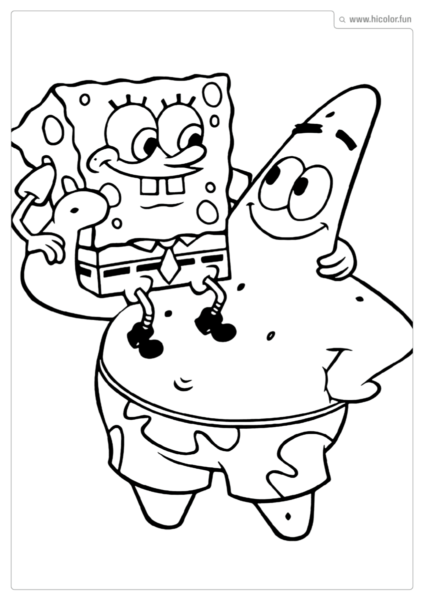 BOB ESPONJA E PATRICK PARA COLORIR