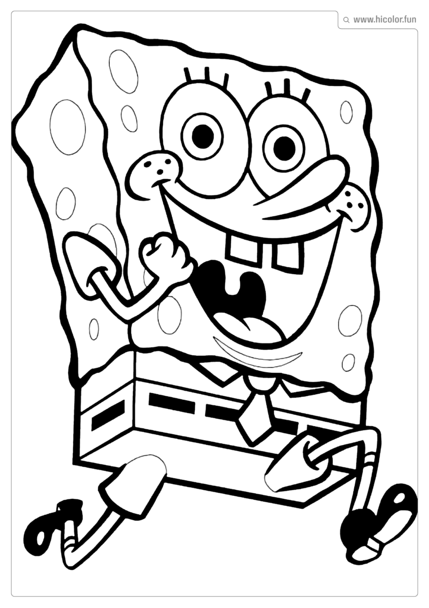 BOB ESPONJA PARA COLORIR GRANDE