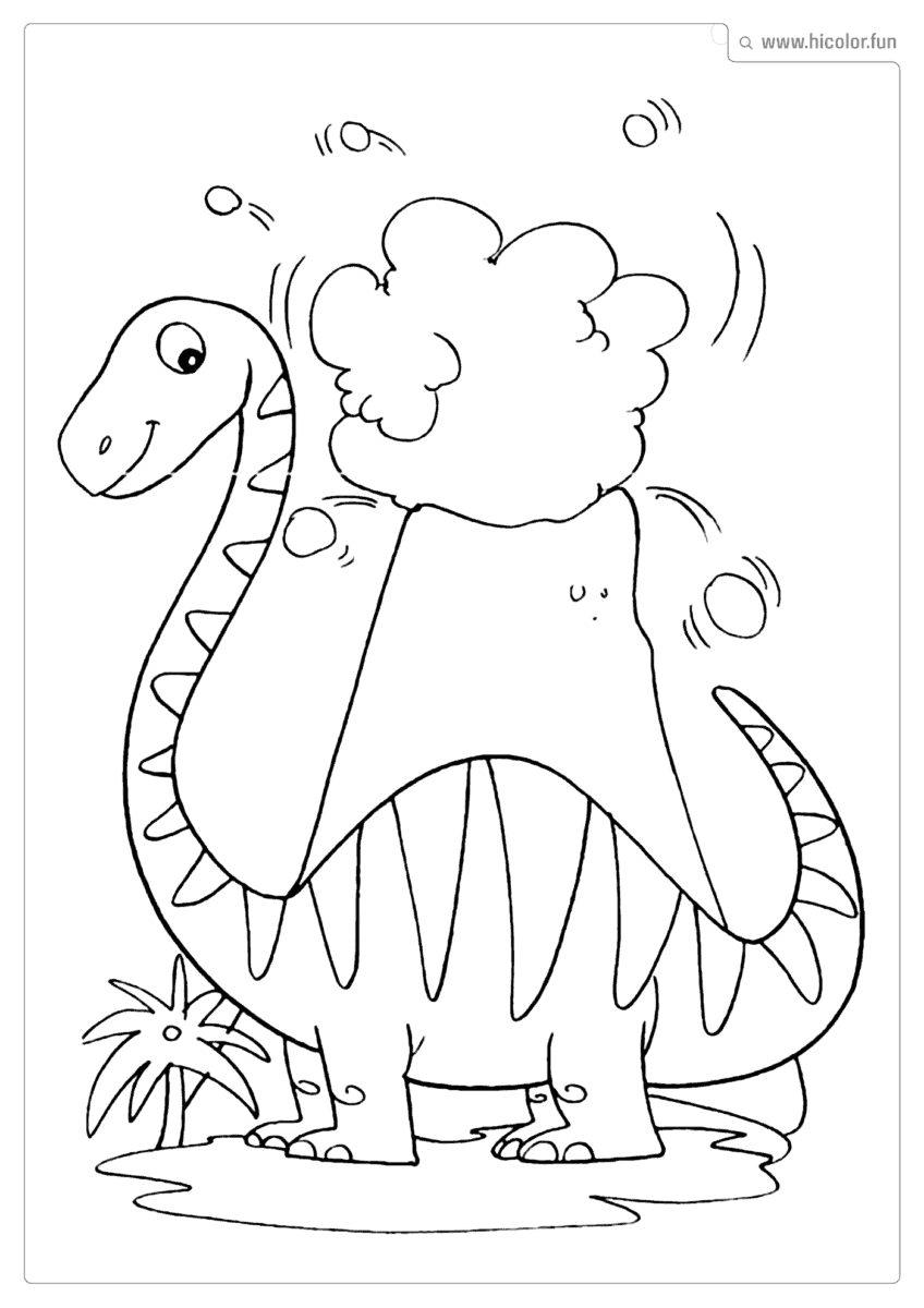 BRAQUIOSSAURO DESENHO PARA COLORIR