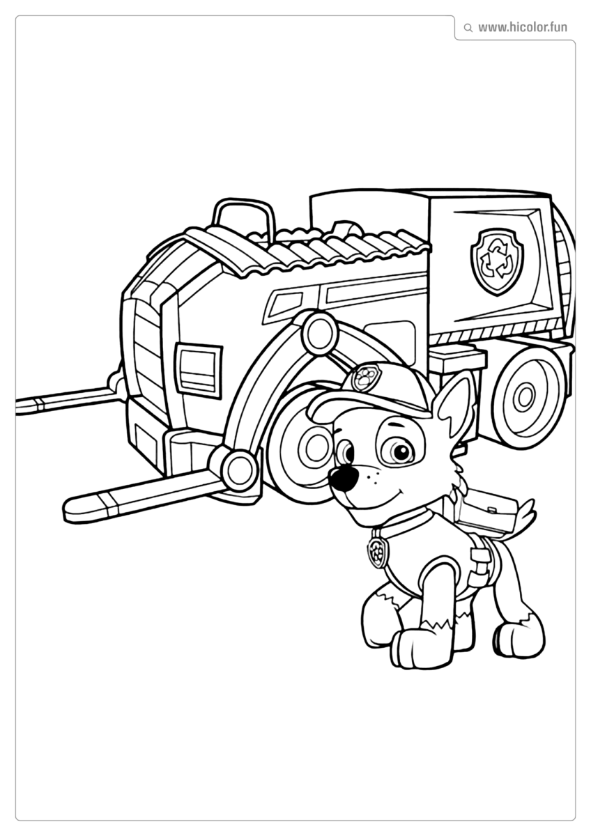 CARROS PATRULHA CANINA PARA COLORIR