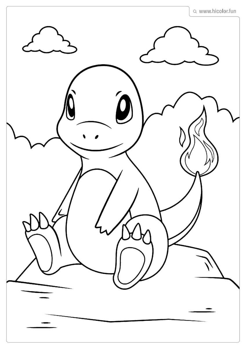 CHARMANDER PARA COLORIR