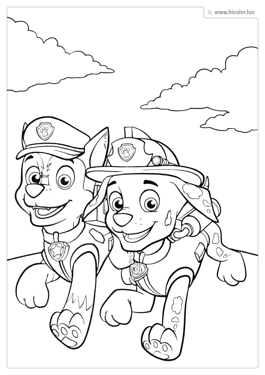 CHASE DA PATRULHA CANINA PARA COLORIR