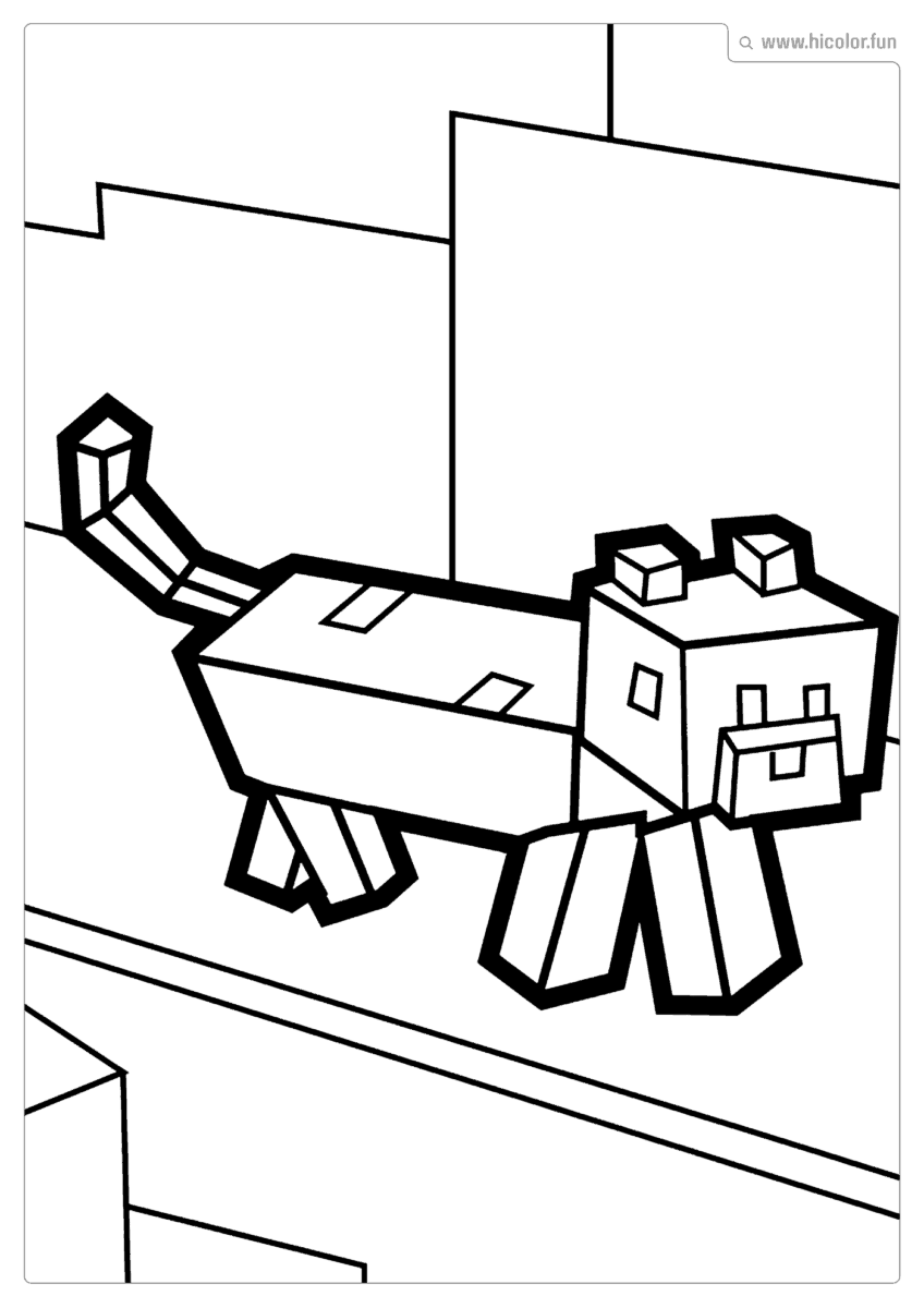 COLORIR DO MINECRAFT CACHORRO