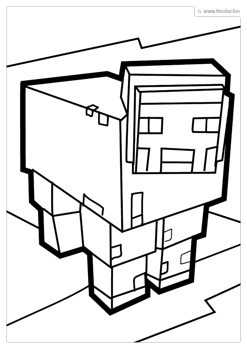 COLORIR DO MINECRAFT VACA