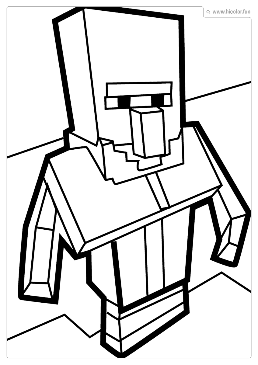 COLORIR DO MINECRAFT VILAGER