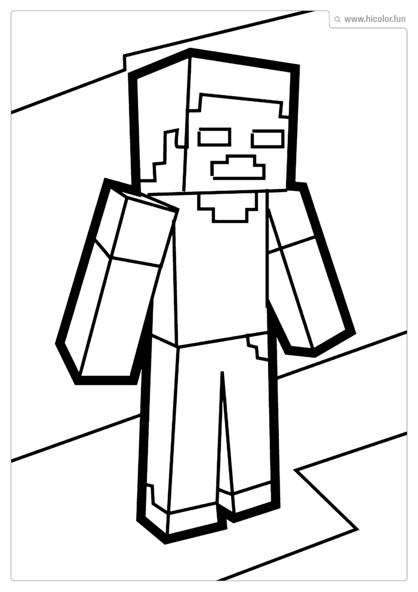 COLORIR DO MINECRAFT ZUMBI