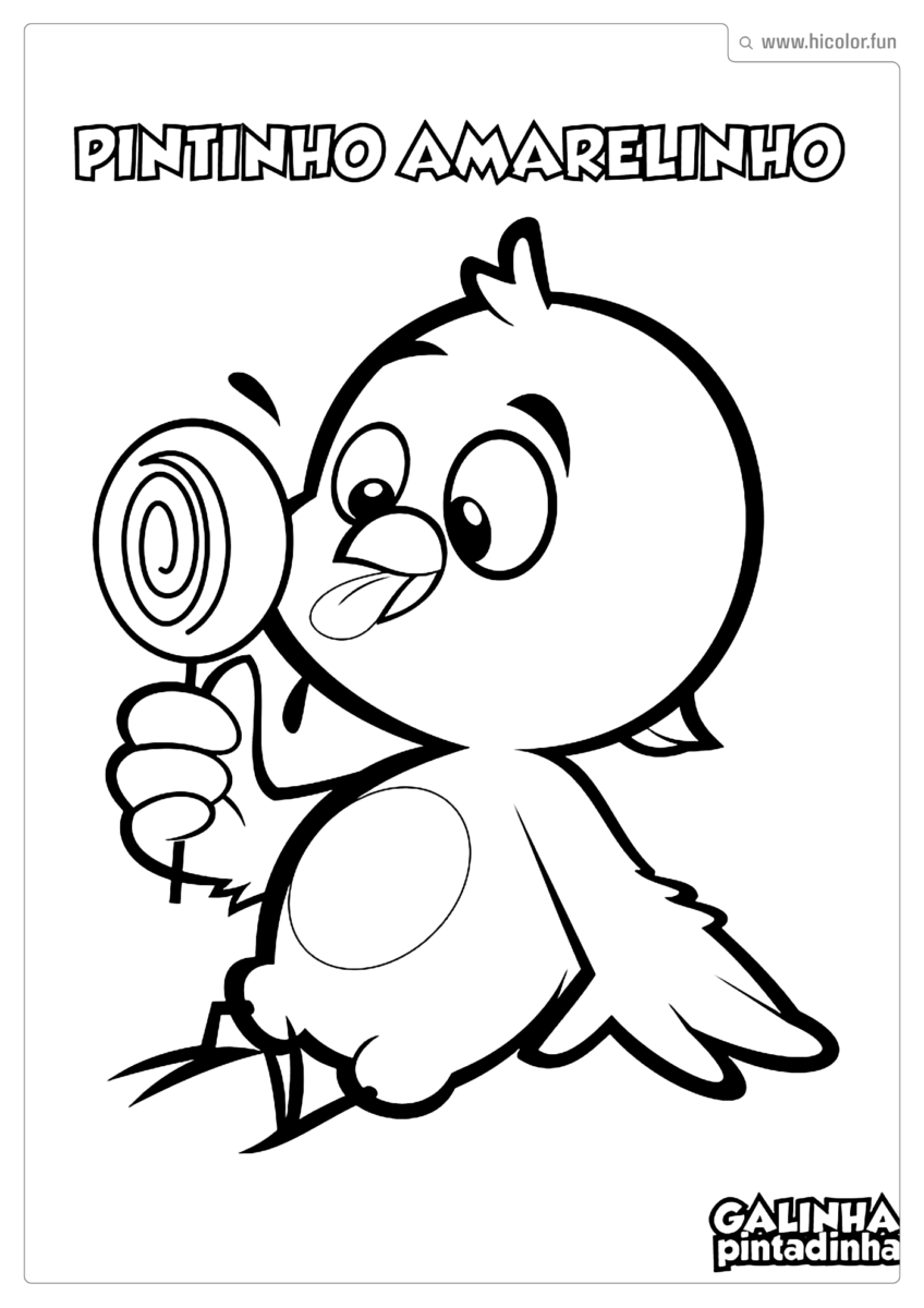 COLORIR PINTINHO AMARELINHO