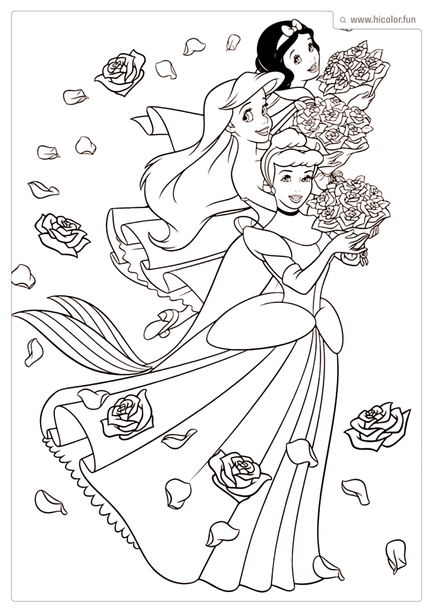 COLORIR PRINCESAS DISNEY