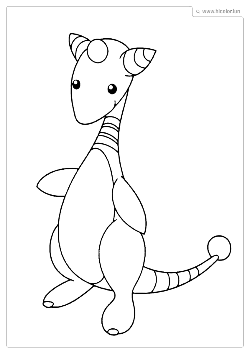 DESENHO AMPHAROS POKEMON PARA COLORIR