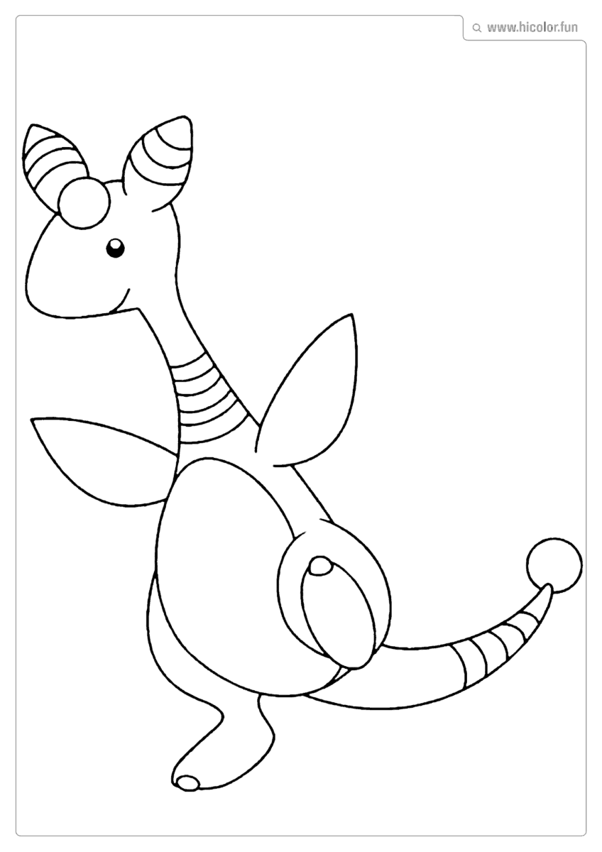 DESENHO AMPHAROS POKEMON PARA PINTAR