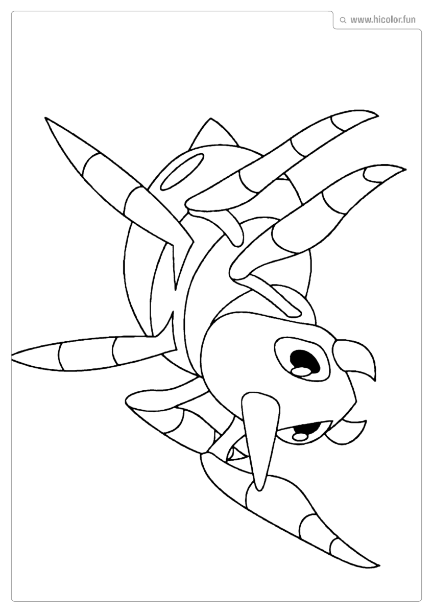 DESENHO ARIADOS POKEMON PARA PINTAR