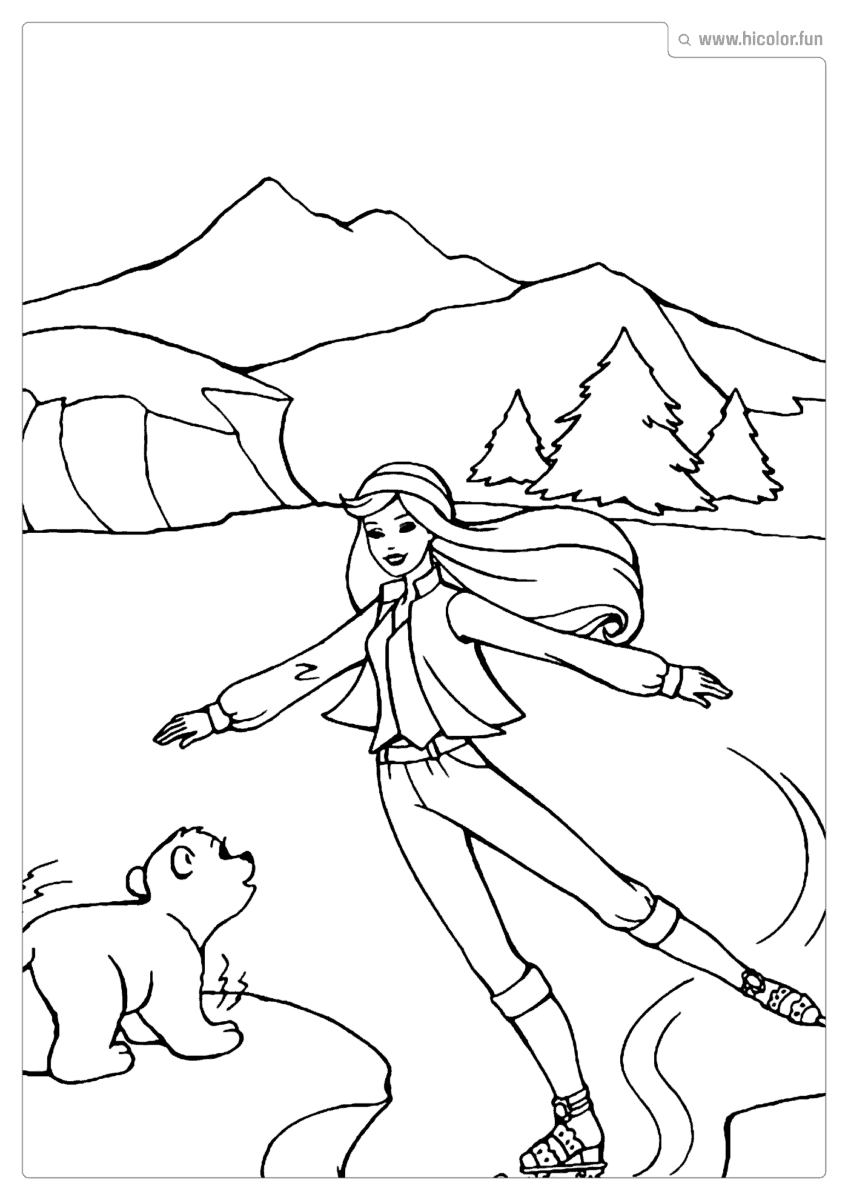 DESENHO BARBIE PARA PINTAR