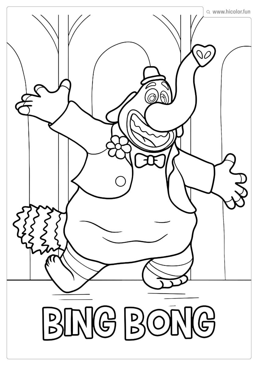 DESENHO BING BONG PARA PINTAR