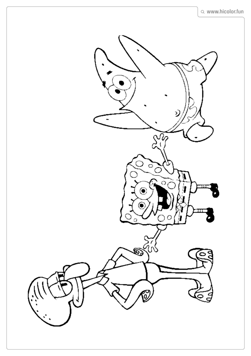 DESENHO BOB ESPONJA PARA COLORIR E IMPRIMIR