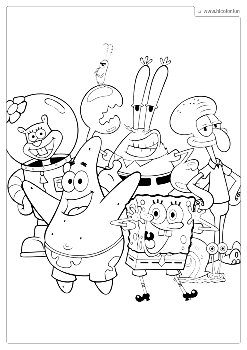 DESENHO BOB ESPONJA PARA COLORIR