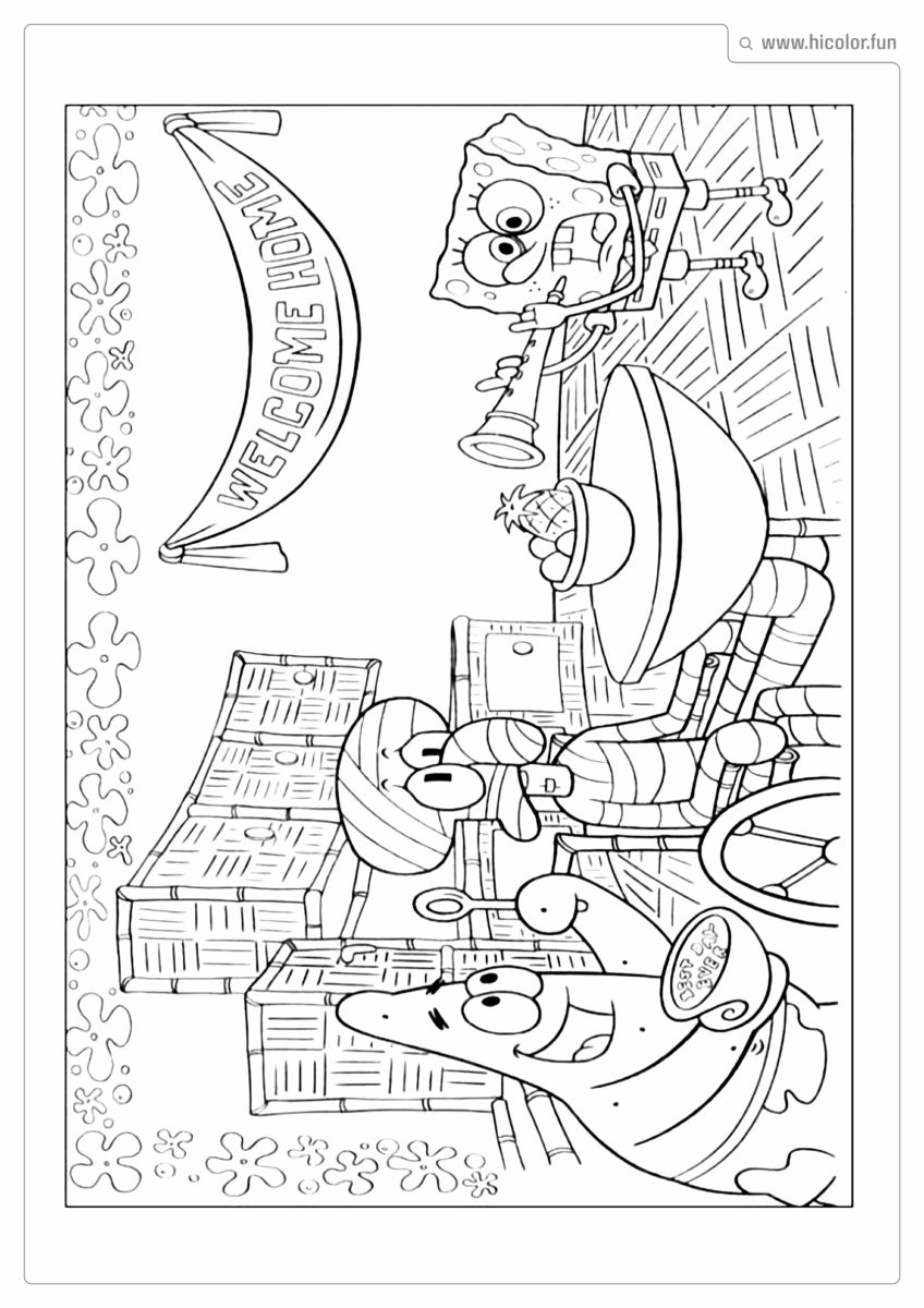 DESENHO BOB ESPONJA PARA PINTAR