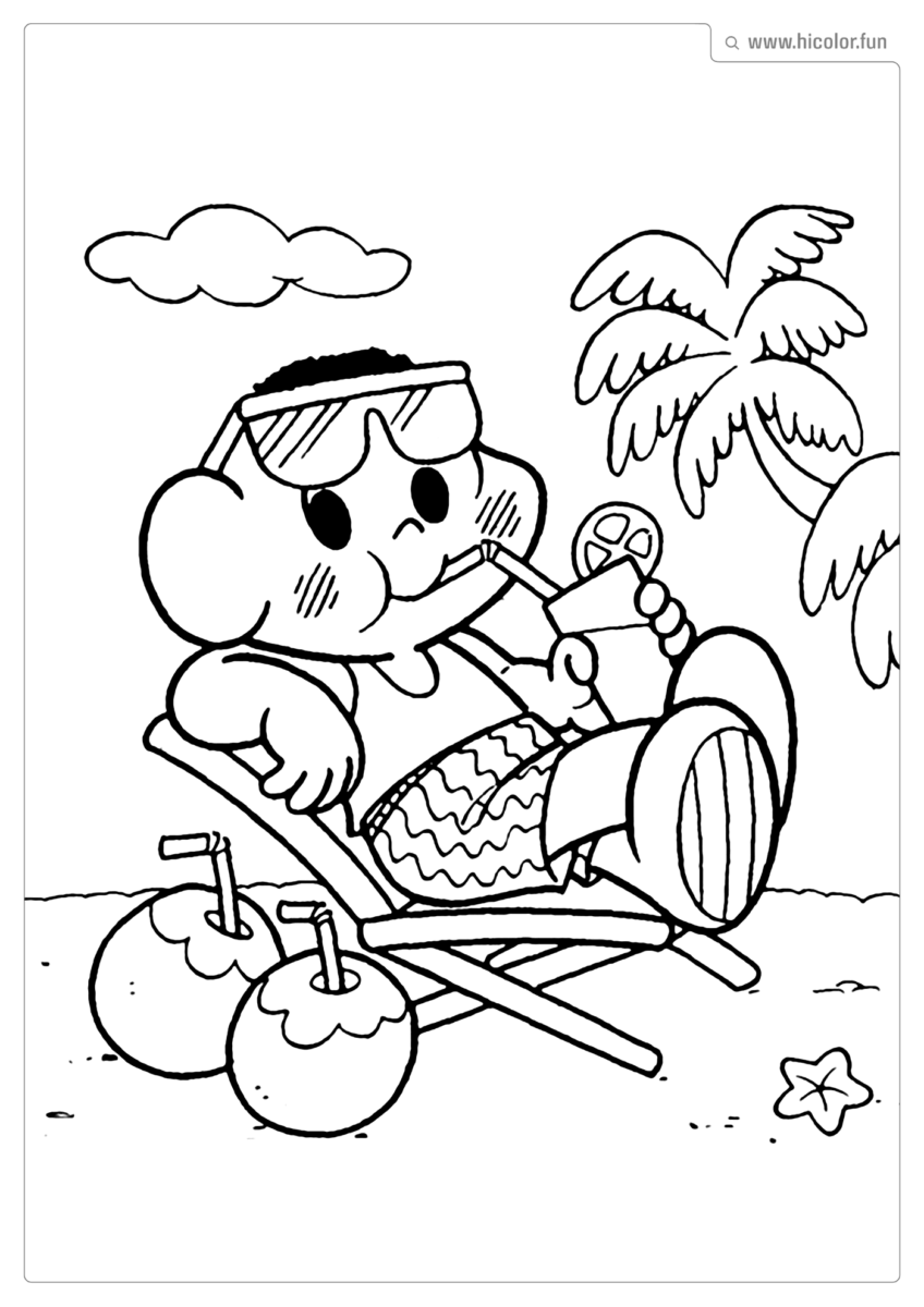 DESENHO CASCAO PARA COLORIR