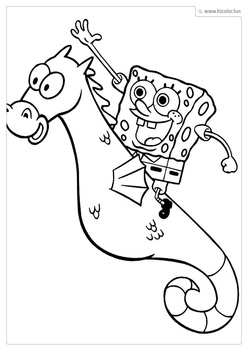 DESENHO COLORIR BOB ESPONJA