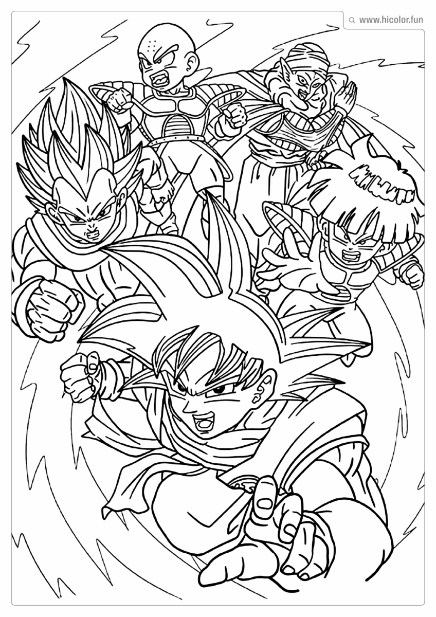 DESENHO COLORIR DRAGON BALL