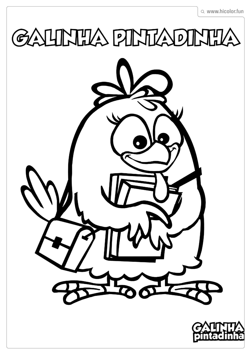 DESENHO COLORIR GALINHA PINTADINHA