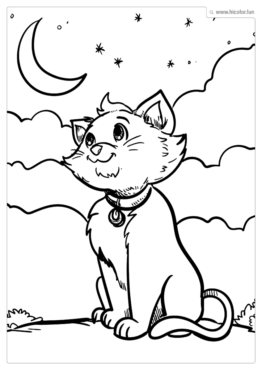 DESENHO COLORIR GATINHO