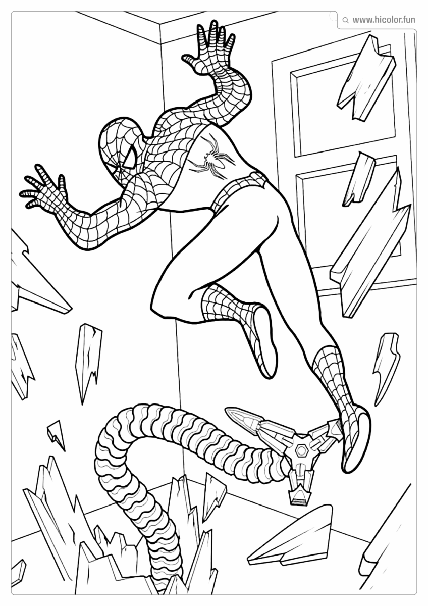 DESENHO COLORIR HOMEM ARANHA