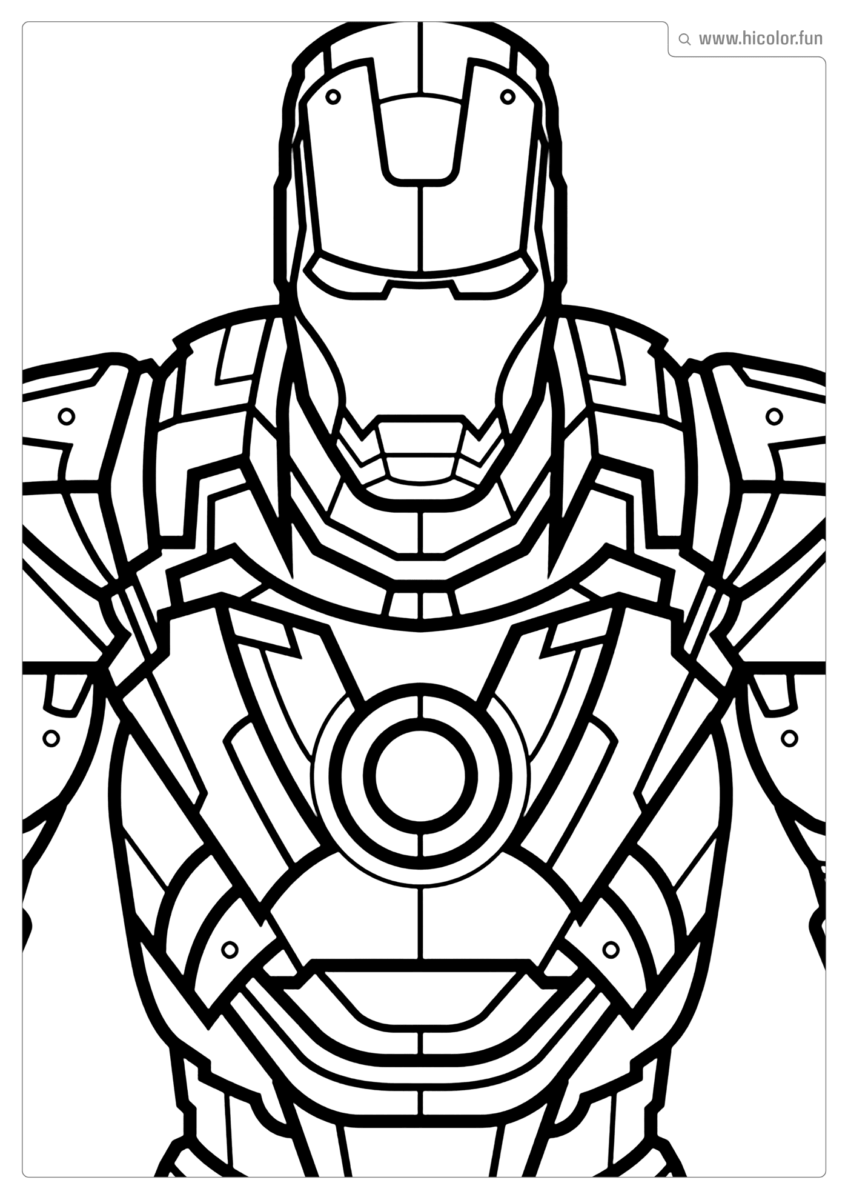 DESENHO COLORIR HOMEM DE FERRO