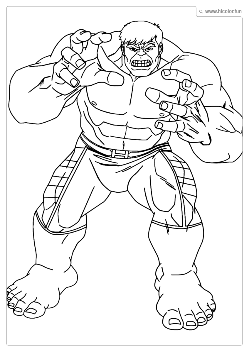 DESENHO COLORIR HULK