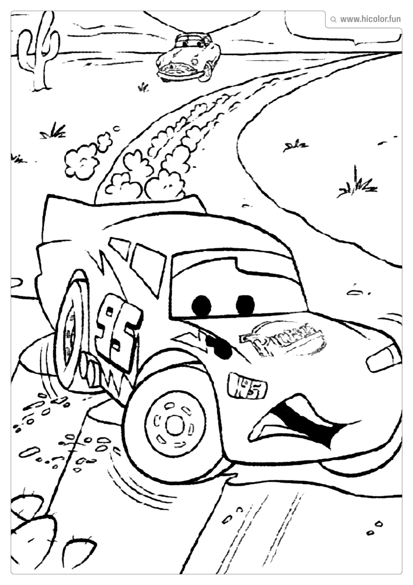 DESENHO COLORIR MCQUEEN