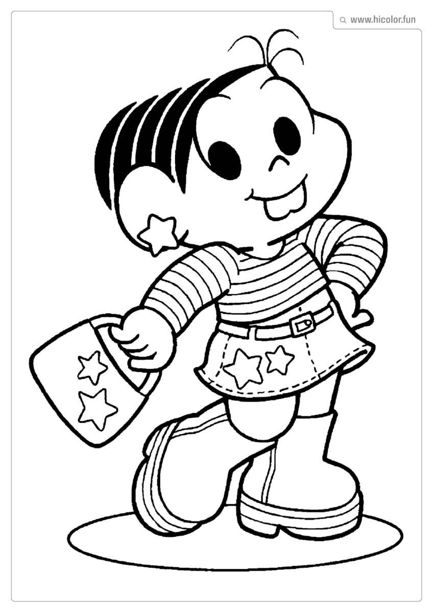 DESENHO COLORIR MONICA