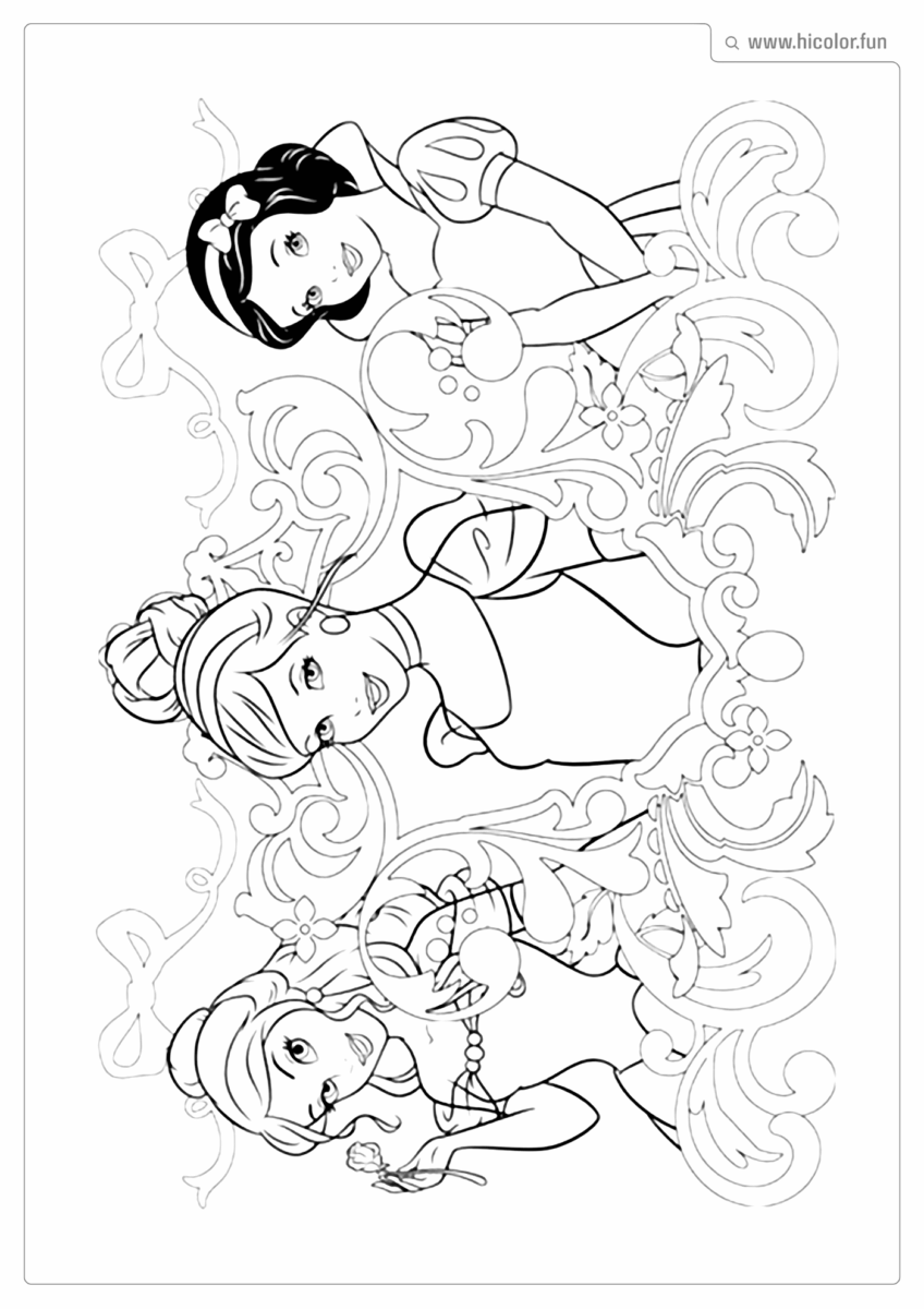 DESENHO COLORIR PRINCESAS DISNEY