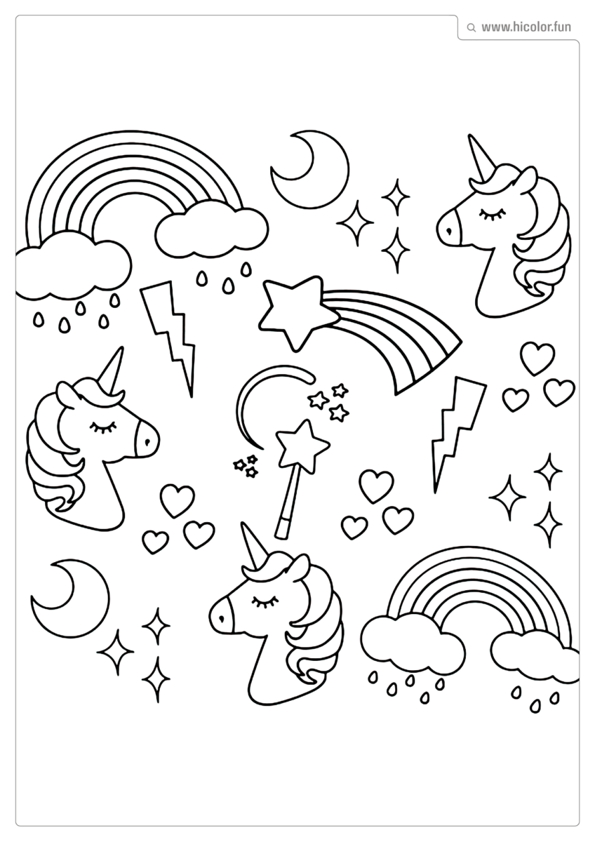 DESENHO COLORIR UNICORNIO