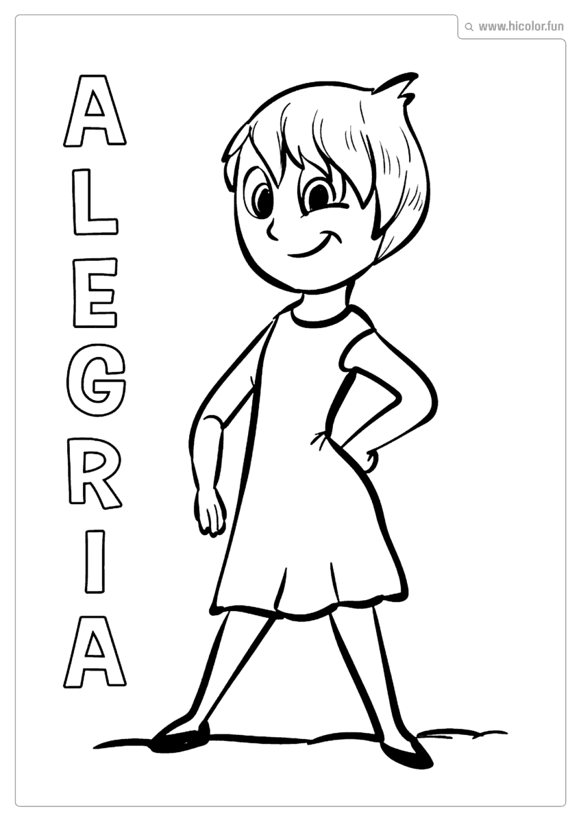 DESENHO DA ALEGRIA DE DIVERTIDAMENTE PARA COLORIR