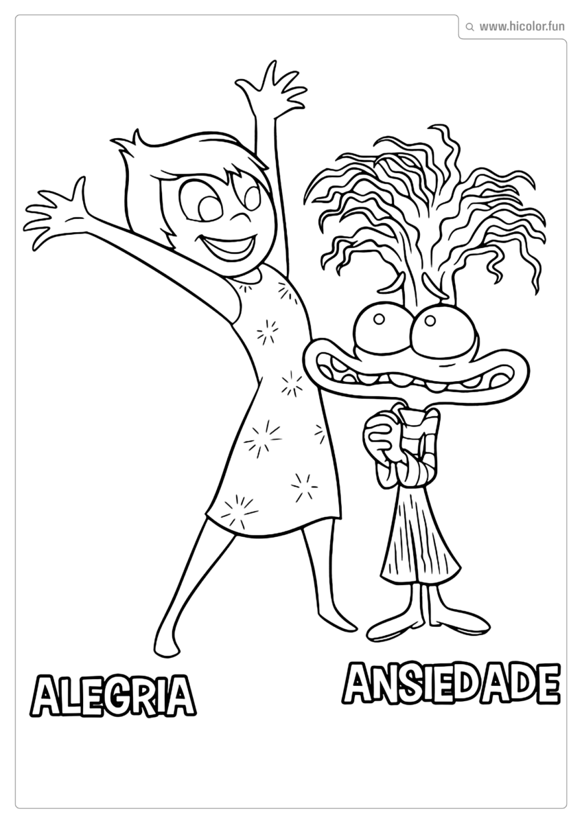 DESENHO DA ALEGRIA DE DIVERTIDAMENTE PARA PINTAR