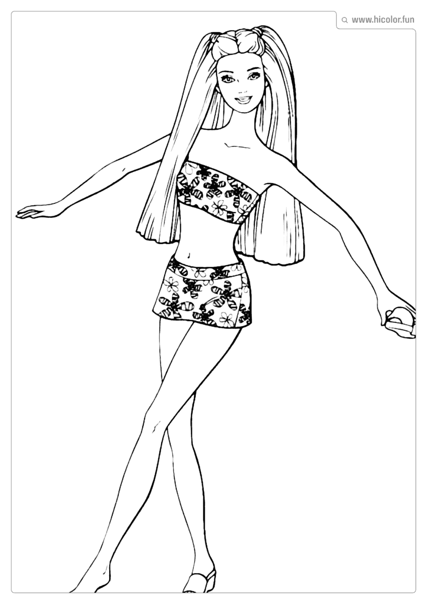 DESENHO DA BARBIE PARA COLORIR
