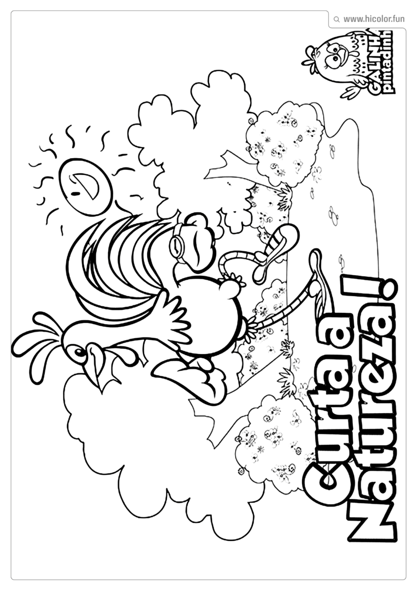 DESENHO DA GALINHA PINTADINHA PARA COLORIR E IMPRIMIR