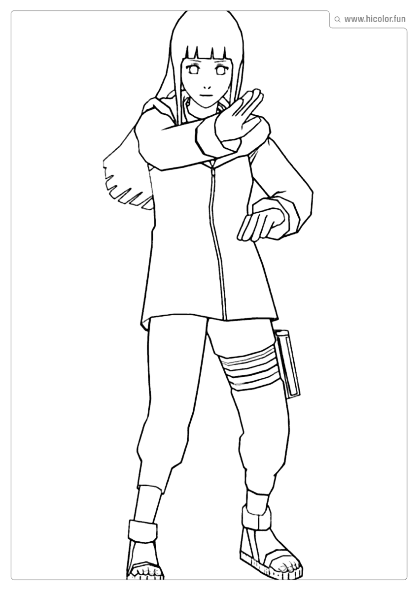 DESENHO DA HINATA PARA IMPRIMIR E PINTAR