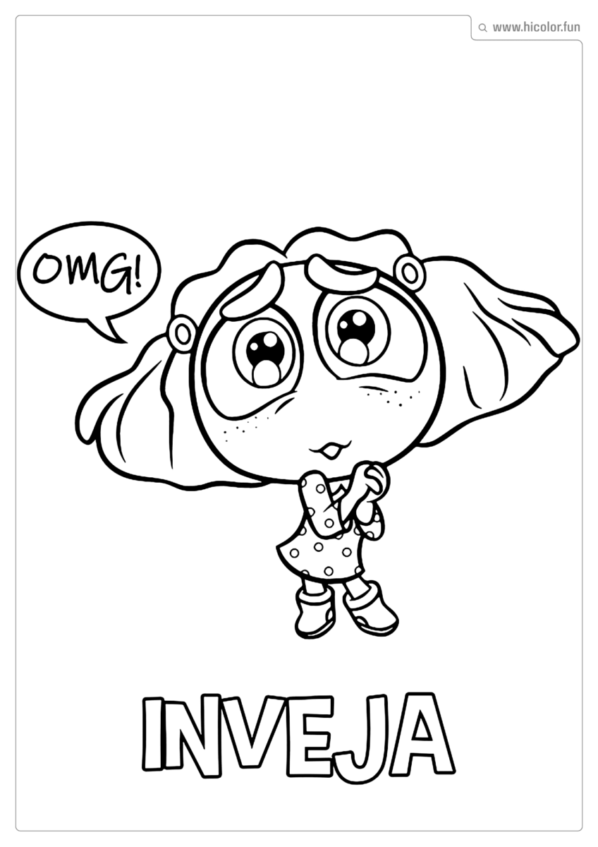 DESENHO DA INVEJA DIVERTIDAMENTE 2 PARA COLORIR